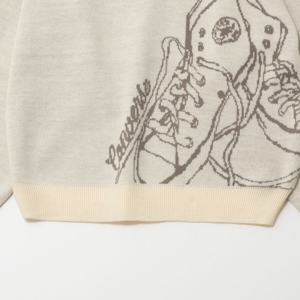 CONVERSE ビッグシューズジャガードニット レディース