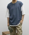 URBAN COLLECTION 梨地フェイクベストレイヤードTシャツ メンズ商品サムネイル-3