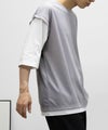 URBAN COLLECTION  梨地フェイクベストレイヤードTシャツ メンズ商品サムネイル-7