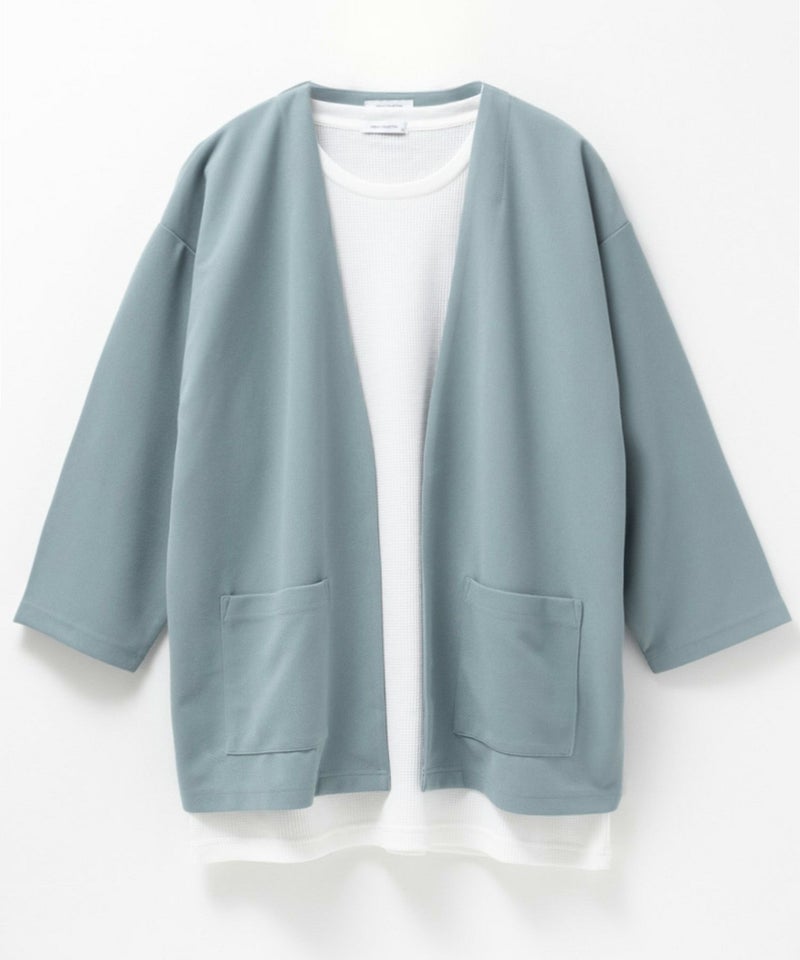 URBAN COLLECTION  梨地7分袖カーディガンアンサンブル メンズ商品画像-15