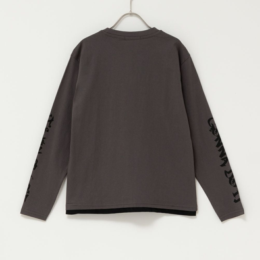 T-GRAPHICS ストリートフェイクレイヤード長袖Tシャツ キッズ ネコポス 対応商品