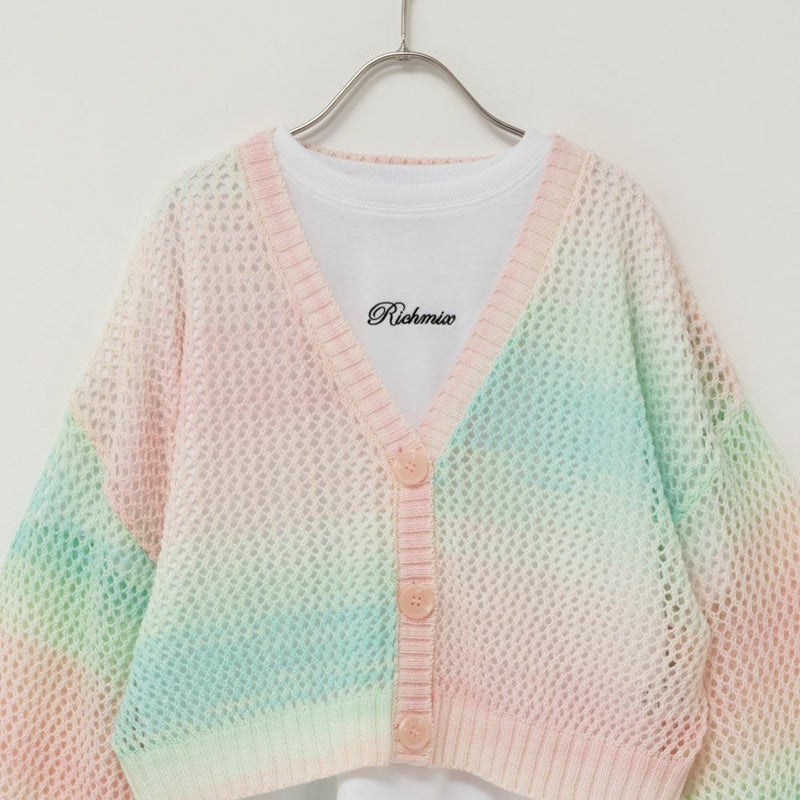 RICH MIX グラデーションかぎ針カーディガンアンサンブル キッズ商品画像-4
