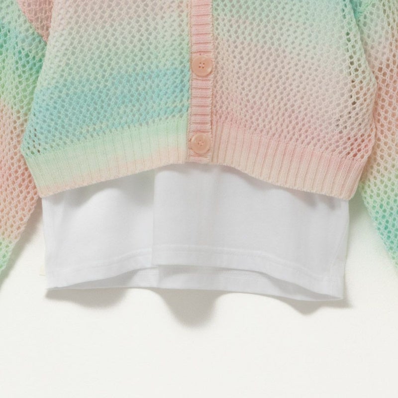 RICH MIX グラデーションかぎ針カーディガンアンサンブル キッズ商品画像-6