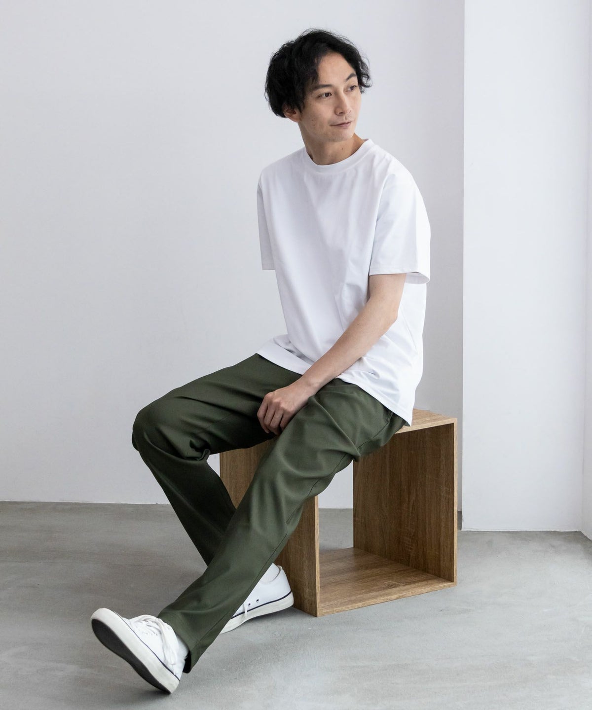 NAVY FIT マイラクストレッチパンツ メンズ