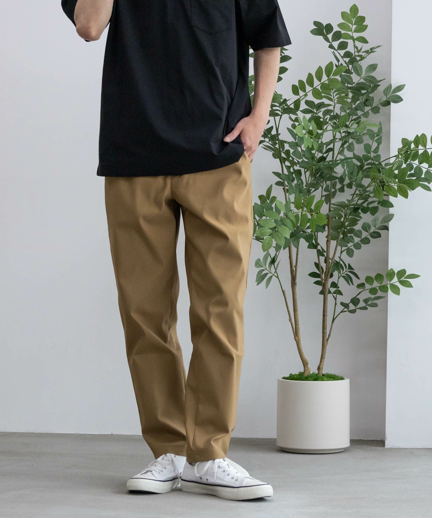 NAVY FIT ストレッチテーパードパンツ メンズ