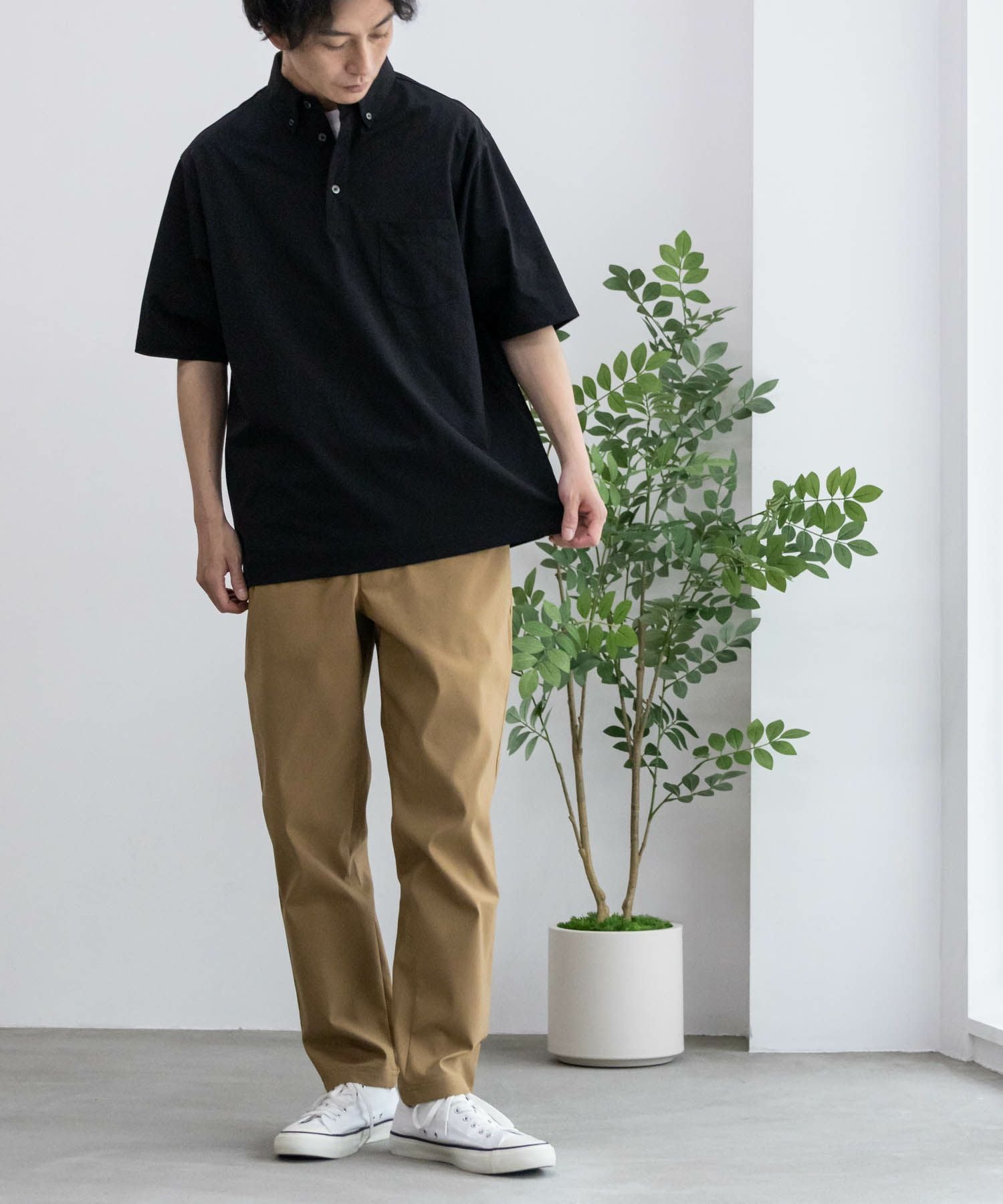 NAVY FIT ストレッチテーパードパンツ メンズ