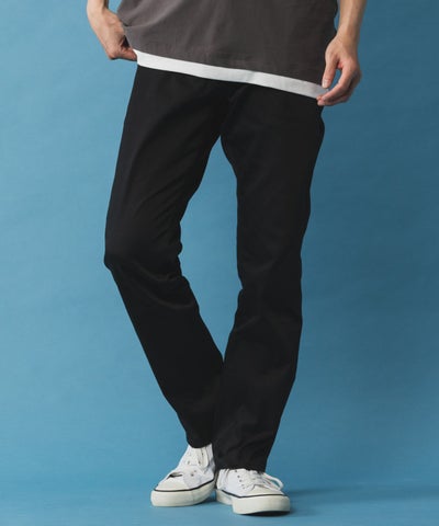 NAVY SARARI サテンクールテーパードパンツ メンズ