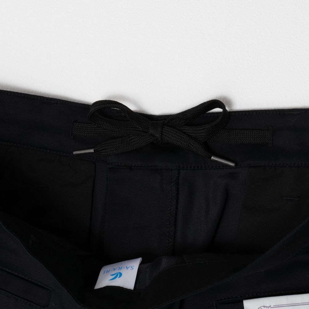 NAVY SARARI サテンクールテーパードパンツ メンズ