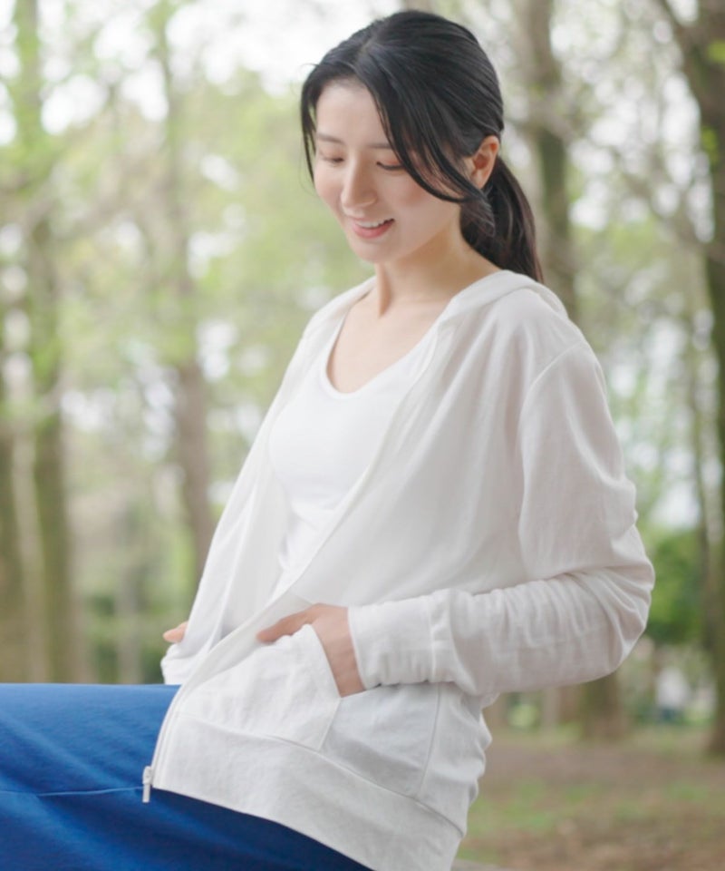 [値下げ]NAVY UVカットパーカー 制菌加工 レディース商品画像-1