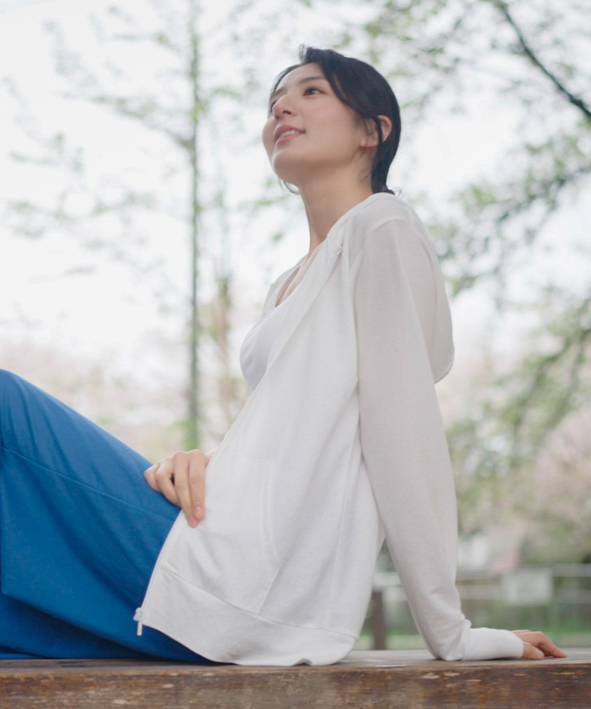 NAVY 制菌加工 UVパーカー レディース