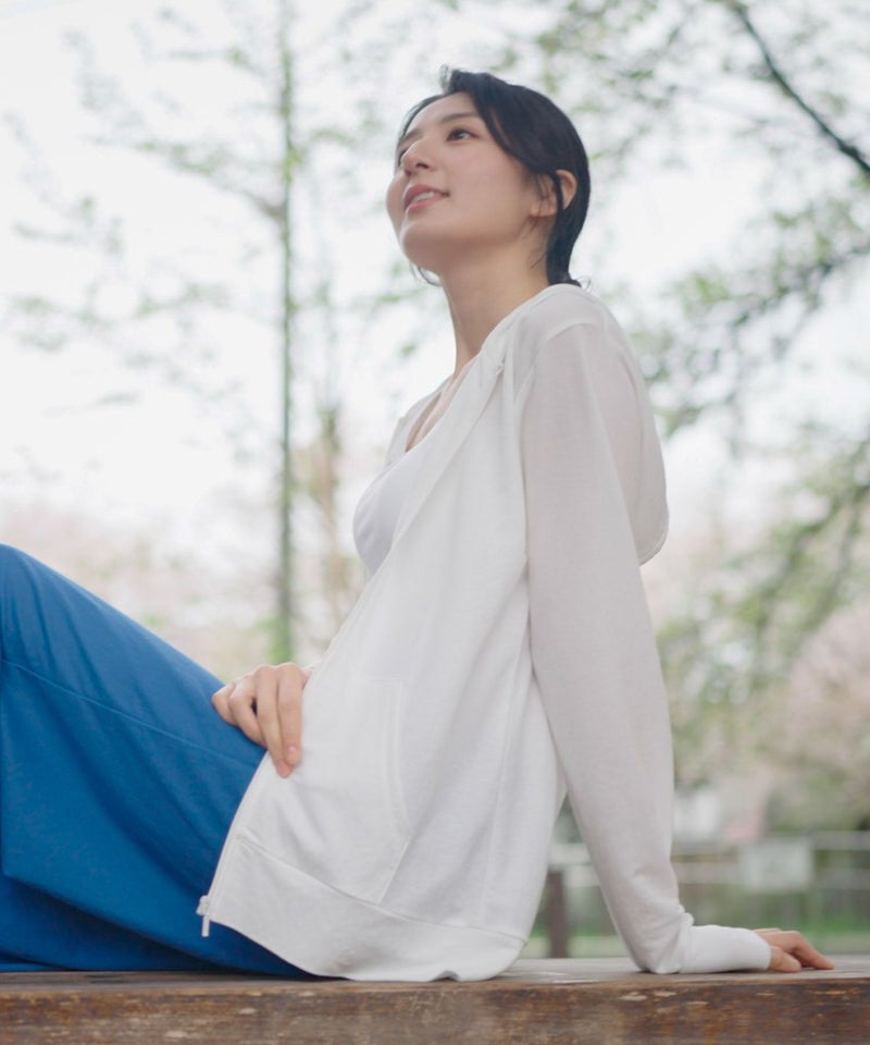 [値下げ]NAVY UVカットパーカー 制菌加工 レディース商品画像-8