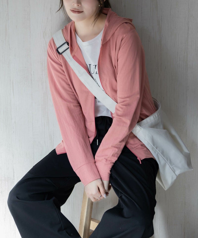 [値下げ]NAVY UVカットパーカー 制菌加工 レディース商品画像-9