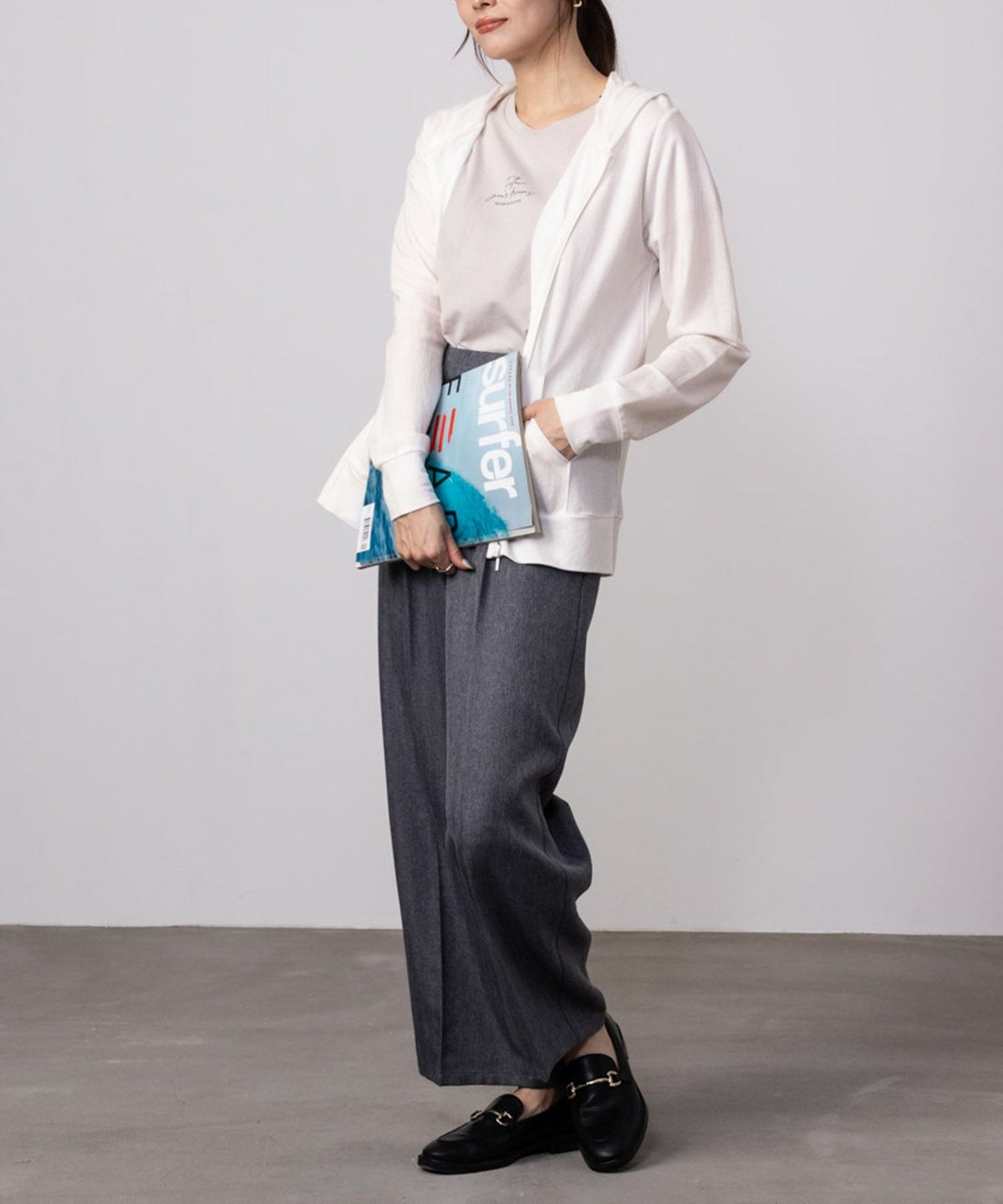 NAVY 制菌加工 UVパーカー レディース