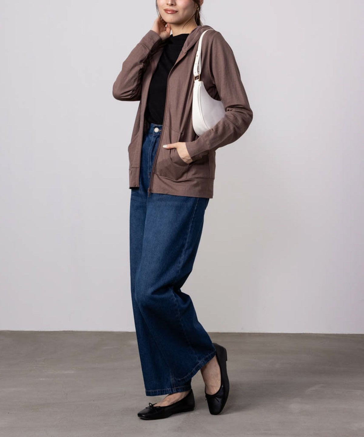 NAVY 制菌加工 UVパーカー レディース