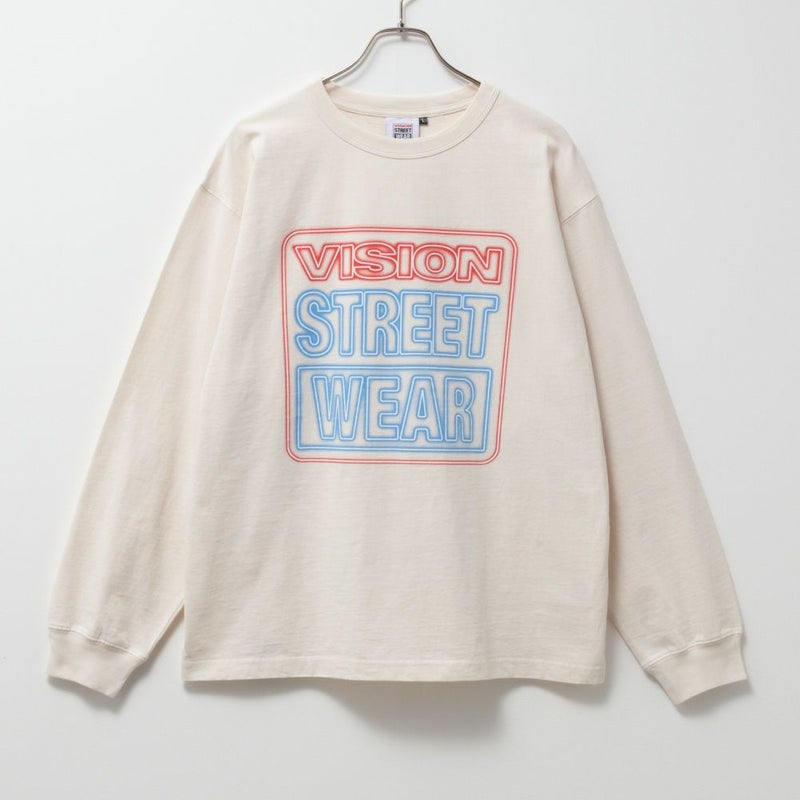 [期間限定価格]【オンラインストア限定】VISION STREET WEAR  スノーウォッシュネオンロゴ長袖Tシャツ メンズ商品画像-2