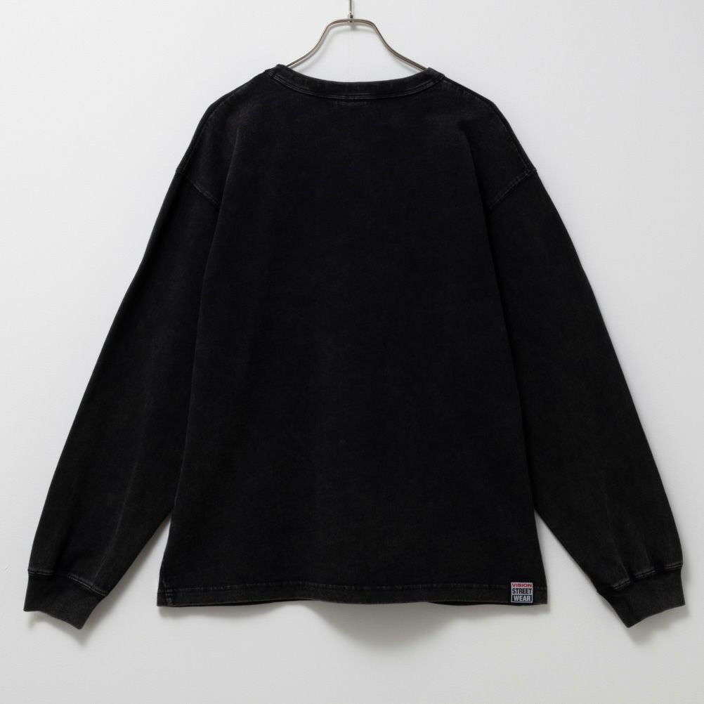 VISION STREET WEAR スノーウォッシュネオンロゴ長袖Tシャツ メンズ