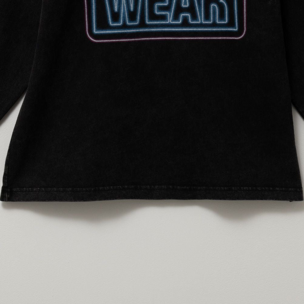 VISION STREET WEAR スノーウォッシュネオンロゴ長袖Tシャツ メンズ