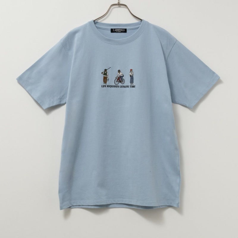 T-GRAPHICS 胸刺繍半袖Tシャツ メンズ メール便 対応商品商品画像-3