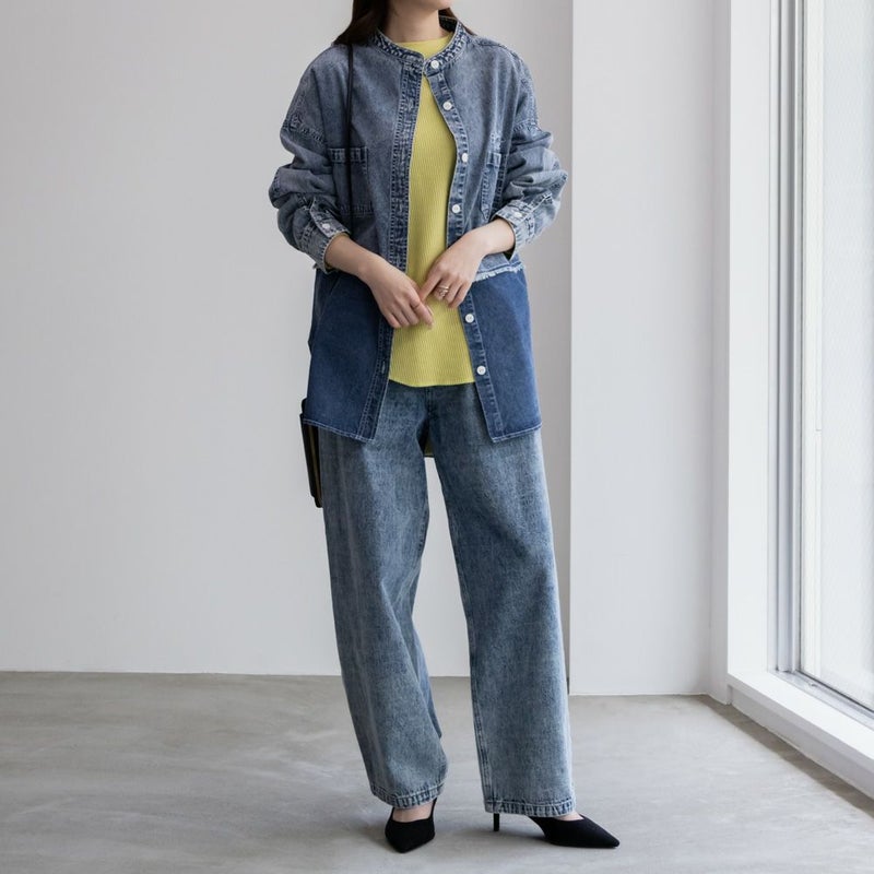 [期間限定価格]UNDERWRAPS  デニム切替ルーズシャツ レディース商品画像-1