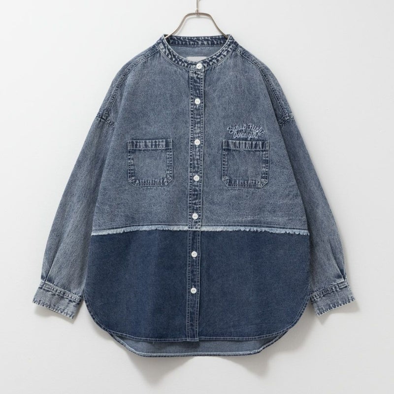 [期間限定価格]UNDERWRAPS  デニム切替ルーズシャツ レディース商品画像-6