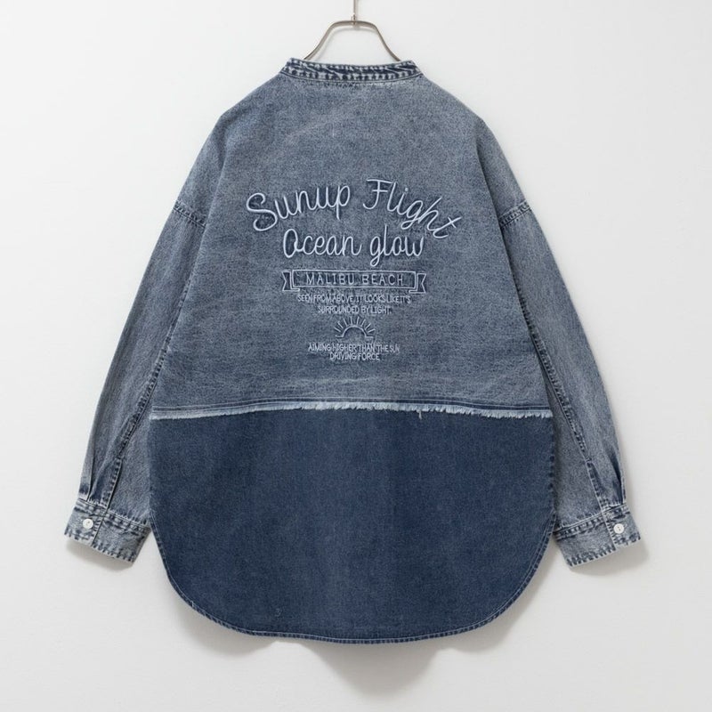 [期間限定価格]UNDERWRAPS  デニム切替ルーズシャツ レディース商品画像-7