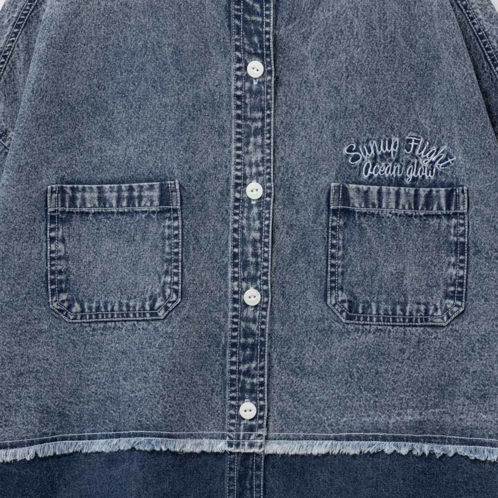 UNDERWRAPS デニム切替ルーズシャツ レディース