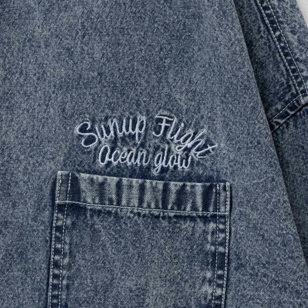 UNDERWRAPS デニム切替ルーズシャツ レディース