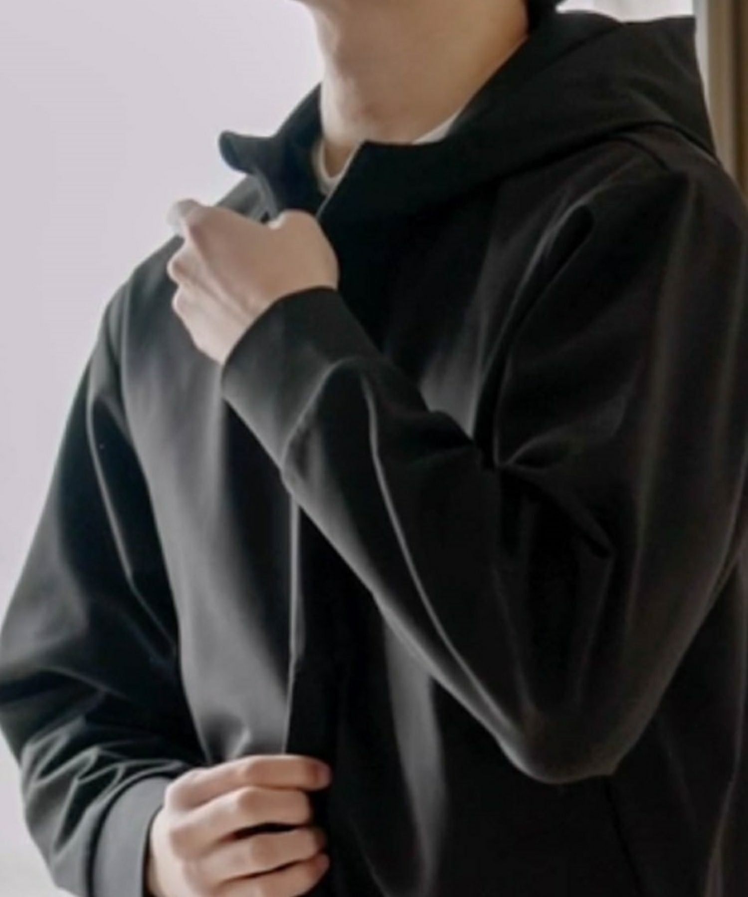 NAVY FIT ポンチ素材 ストレッチジップアップパーカー メンズ
