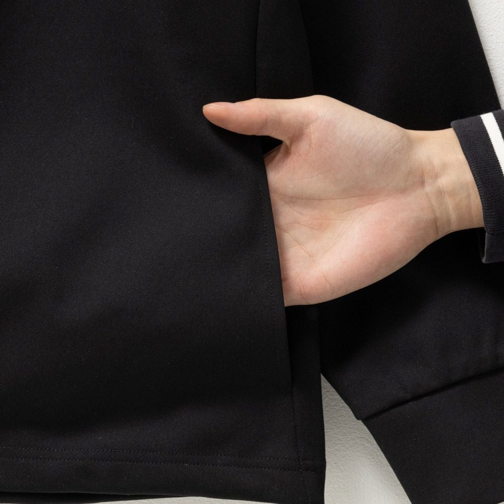 NAVY FIT ポンチ素材 ストレッチジップアップパーカー メンズ