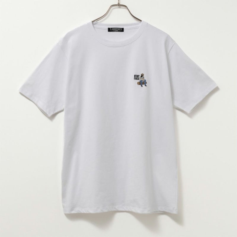 T-GRAPHICS  ワンポイント刺繍半袖Tシャツ メンズ メール便 対応商品商品画像-1