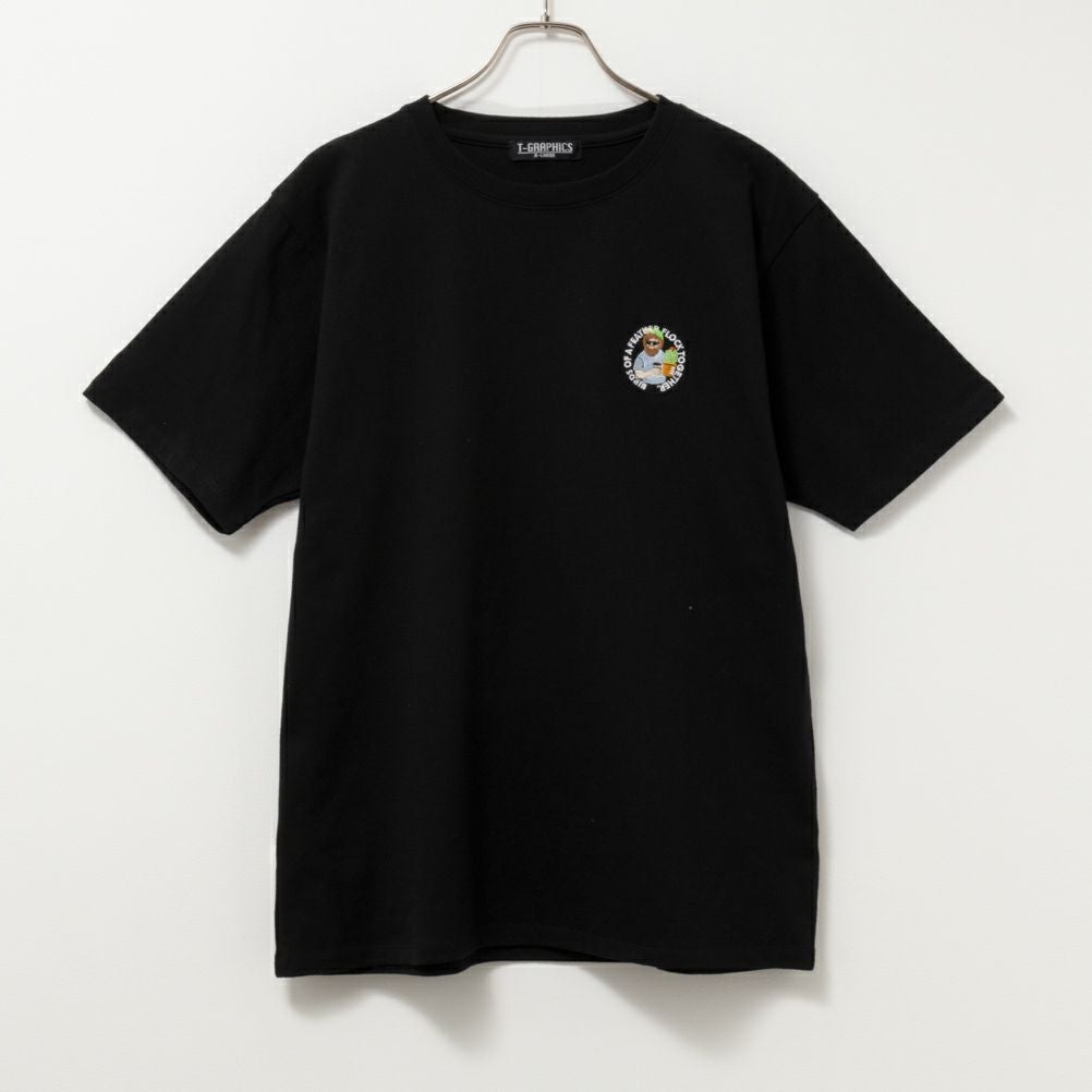 T-GRAPHICS ワンポイント刺繍半袖Tシャツ メンズ