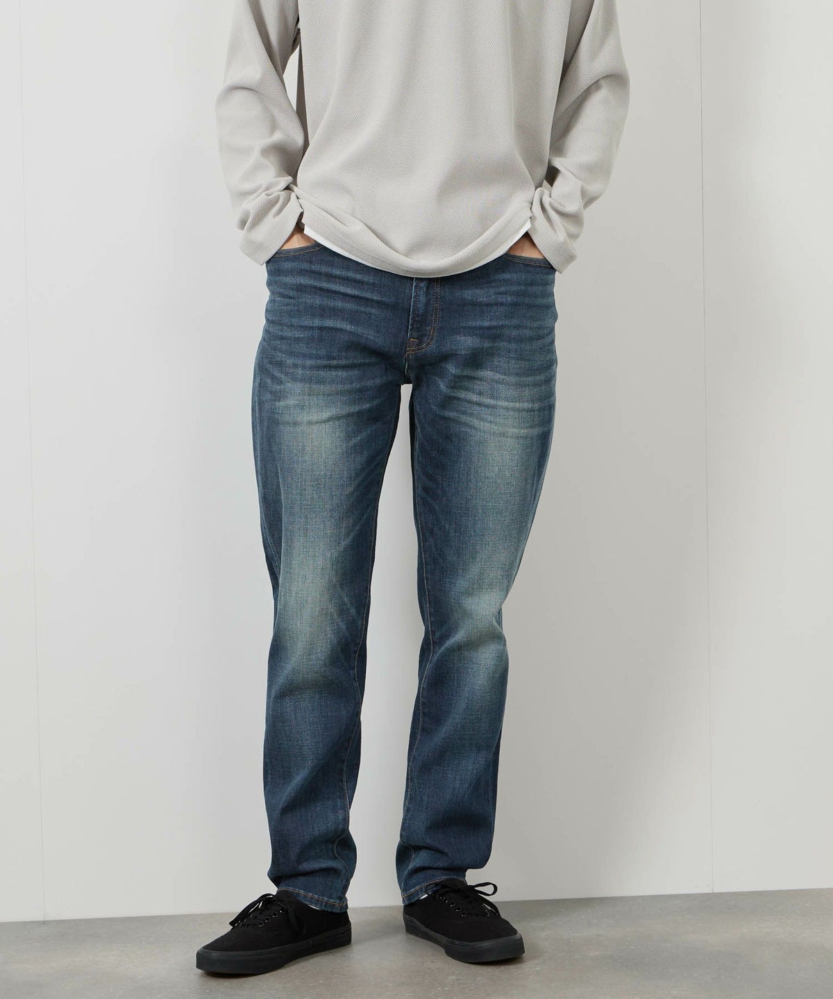 NAVY テーパードデニムパンツ メンズ