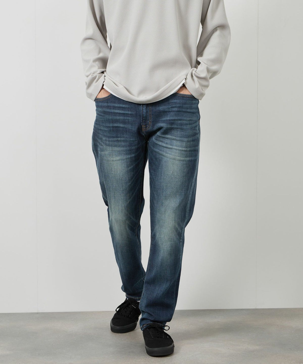 NAVY テーパードデニムパンツ メンズ