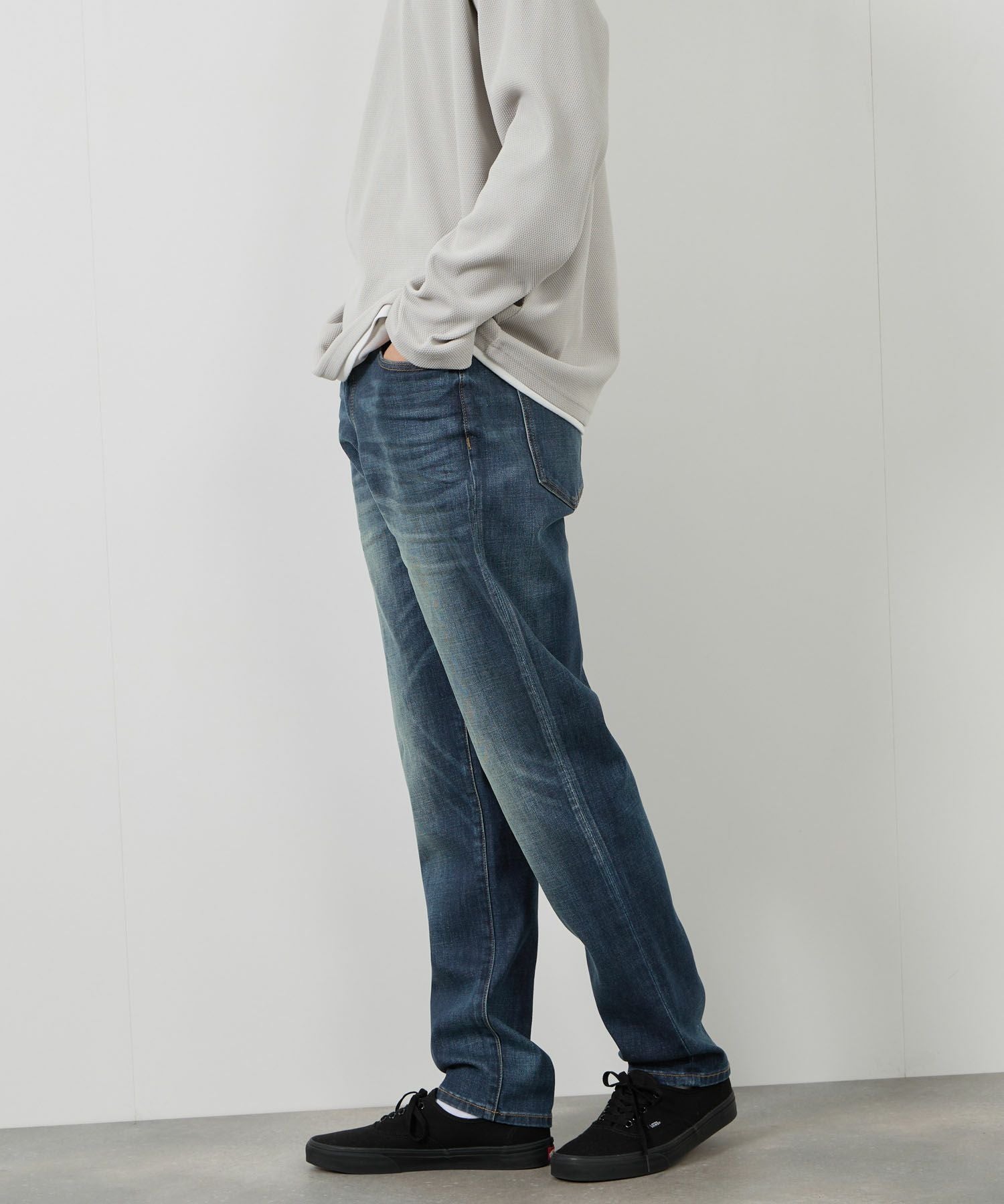 NAVY テーパードデニムパンツ メンズ