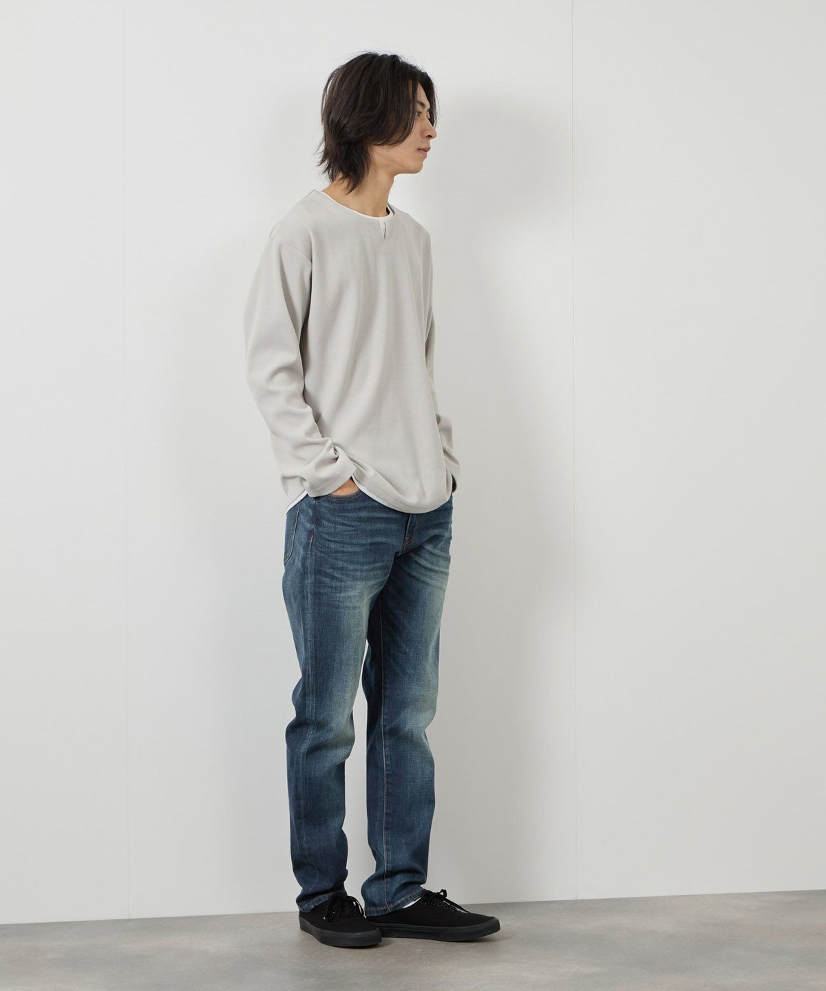 NAVY テーパードデニムパンツ メンズ