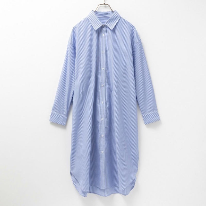 [期間限定価格]NAVY  ストライプシャツワンピース レディース商品画像-9