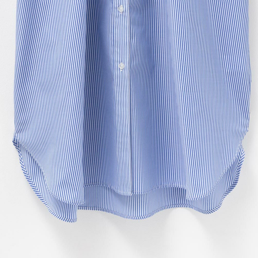 NAVY ストライプシャツワンピース レディース