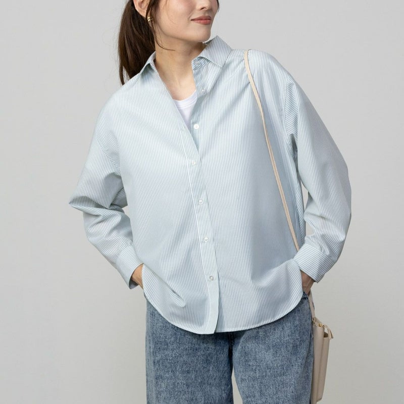 NAVY  ストライプシャツ レディース商品画像-2