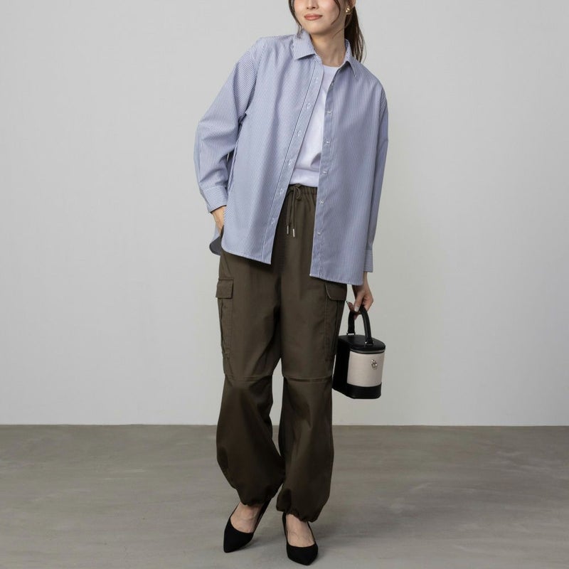 NAVY  ストライプシャツ レディース商品画像-9