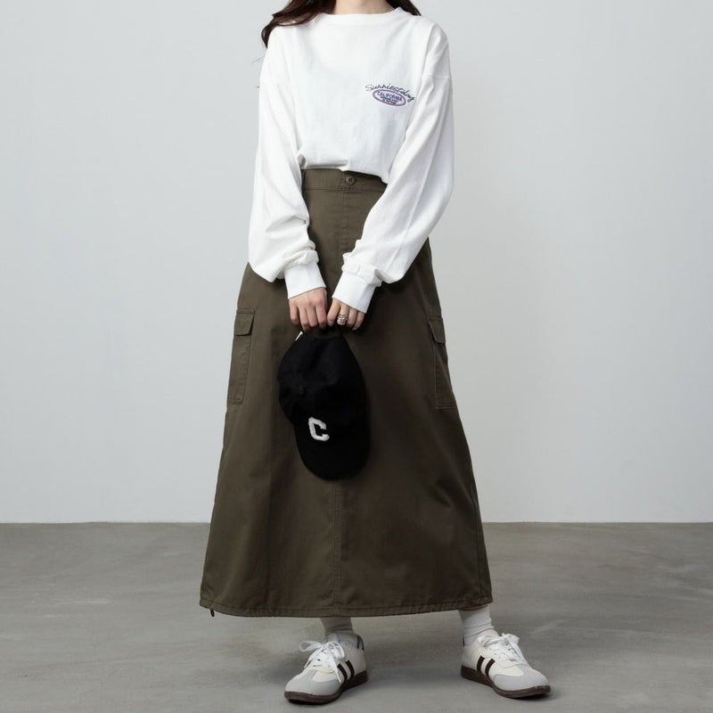 [期間限定価格]UNDERWRAPS  コーデュロイ貼り付け刺繍ビッグロングTシャツ レディース メール便 対応商品商品画像-4