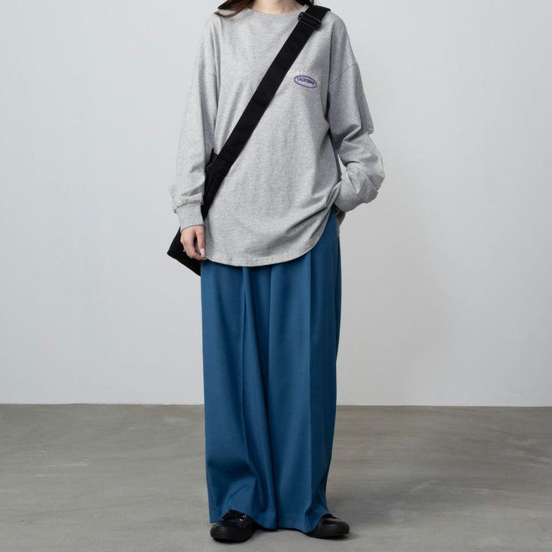 UNDERWRAPS コーデュロイ貼り付け刺繍ビッグロングTシャツ レディース メール便 対応商品商品画像-7