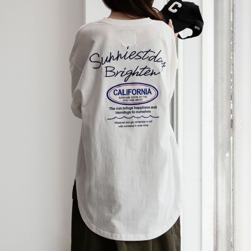 [期間限定価格]UNDERWRAPS  コーデュロイ貼り付け刺繍ビッグロングTシャツ レディース メール便 対応商品商品画像-9