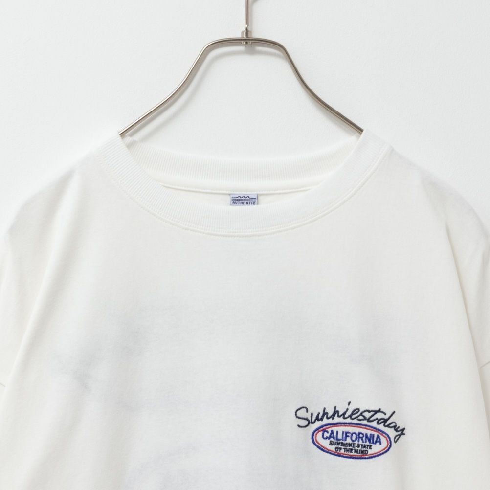 UNDERWRAPS コーデュロイ貼り付け刺繍ビッグロングTシャツ レディース ネコポス 対応商品