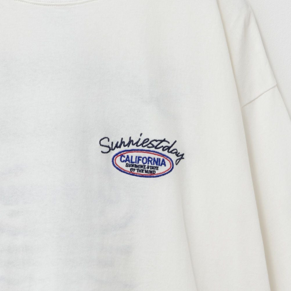 UNDERWRAPS コーデュロイ貼り付け刺繍ビッグロングTシャツ レディース ネコポス 対応商品