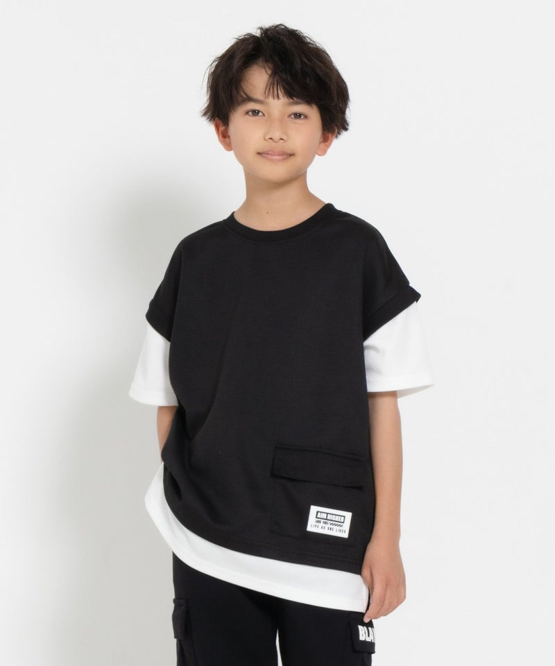 RICH MIX  ポンチ素材 フェイクポケットTシャツ キッズ メール便 対応商品商品画像-1