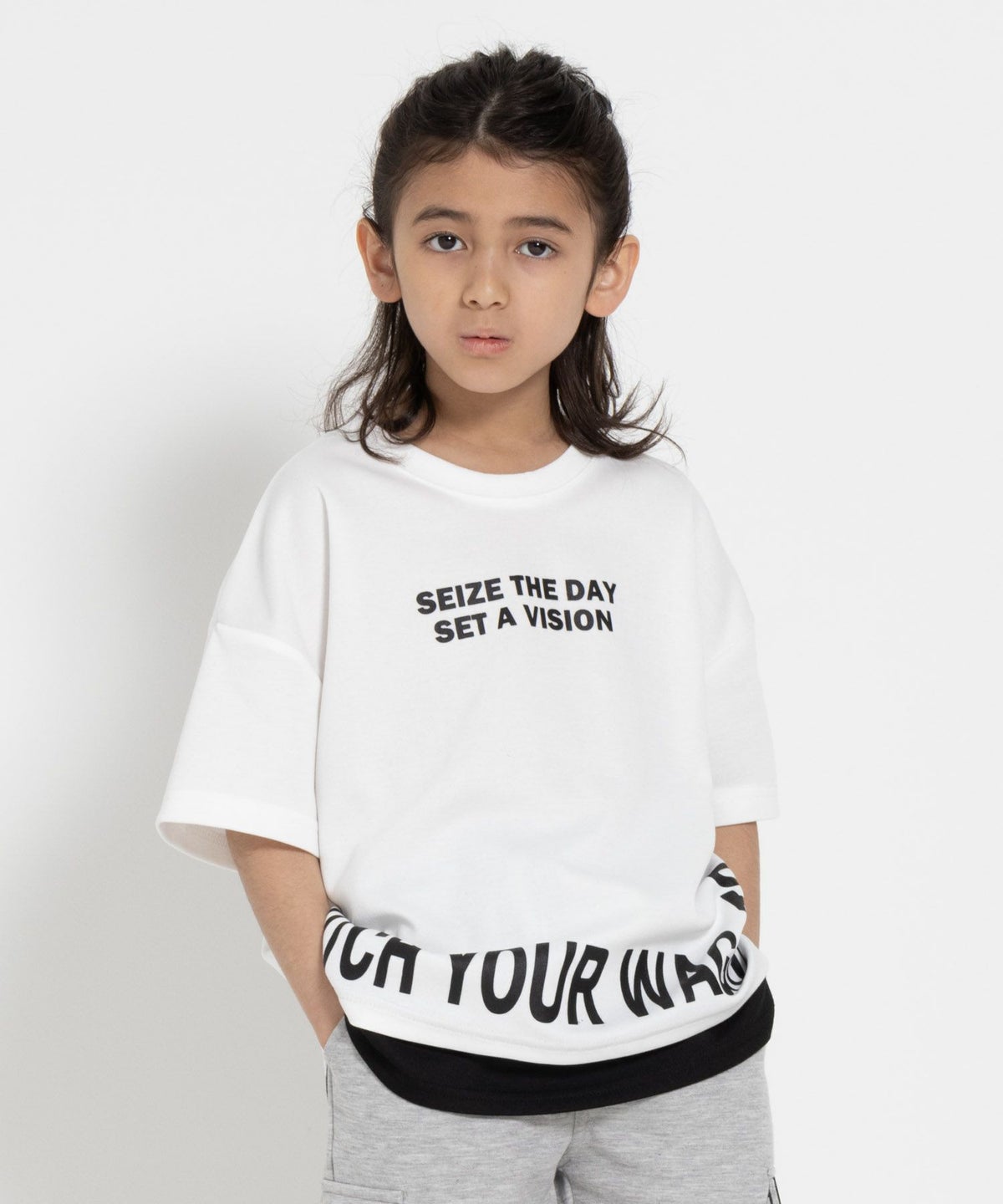 RICH MIX ポンチ素材 フェイクロゴTシャツ キッズ ネコポス 対応商品