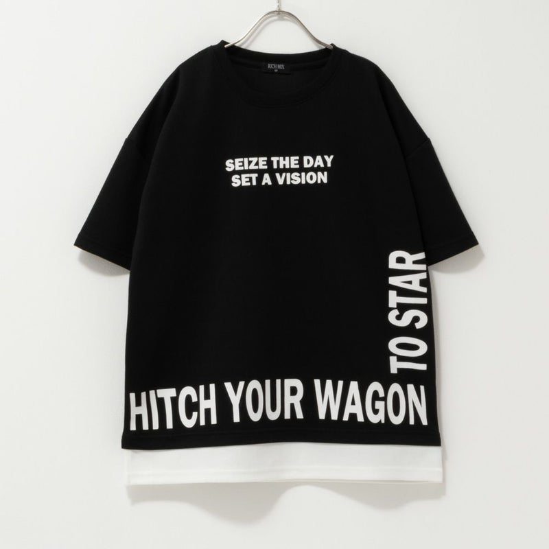 RICH MIX ポンチ素材 フェイクロゴTシャツ キッズ メール便 対応商品商品画像-8