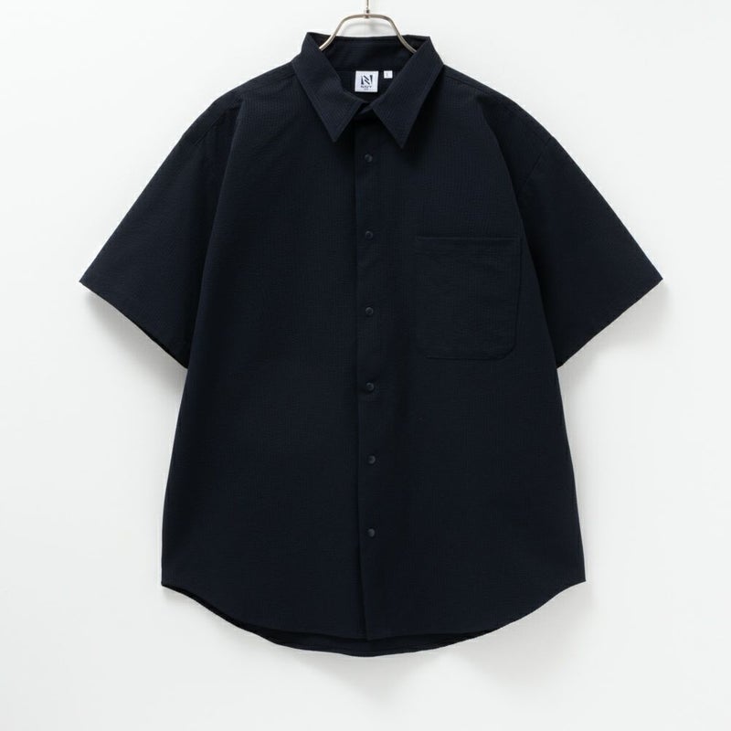 NAVY FIT  サッカーストレッチ半袖シャツ メンズ商品画像-1