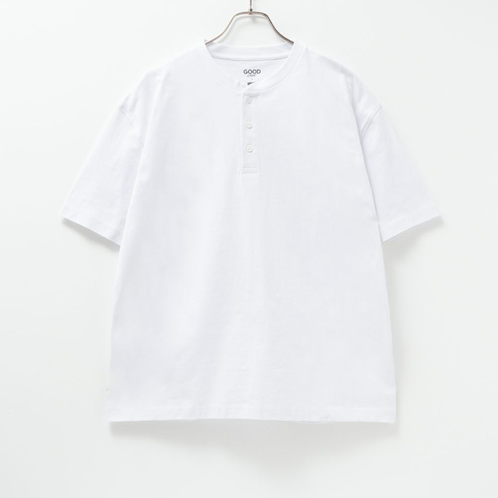 GOOD CREW USコットンヘンリーネック半袖Tシャツ メンズ
