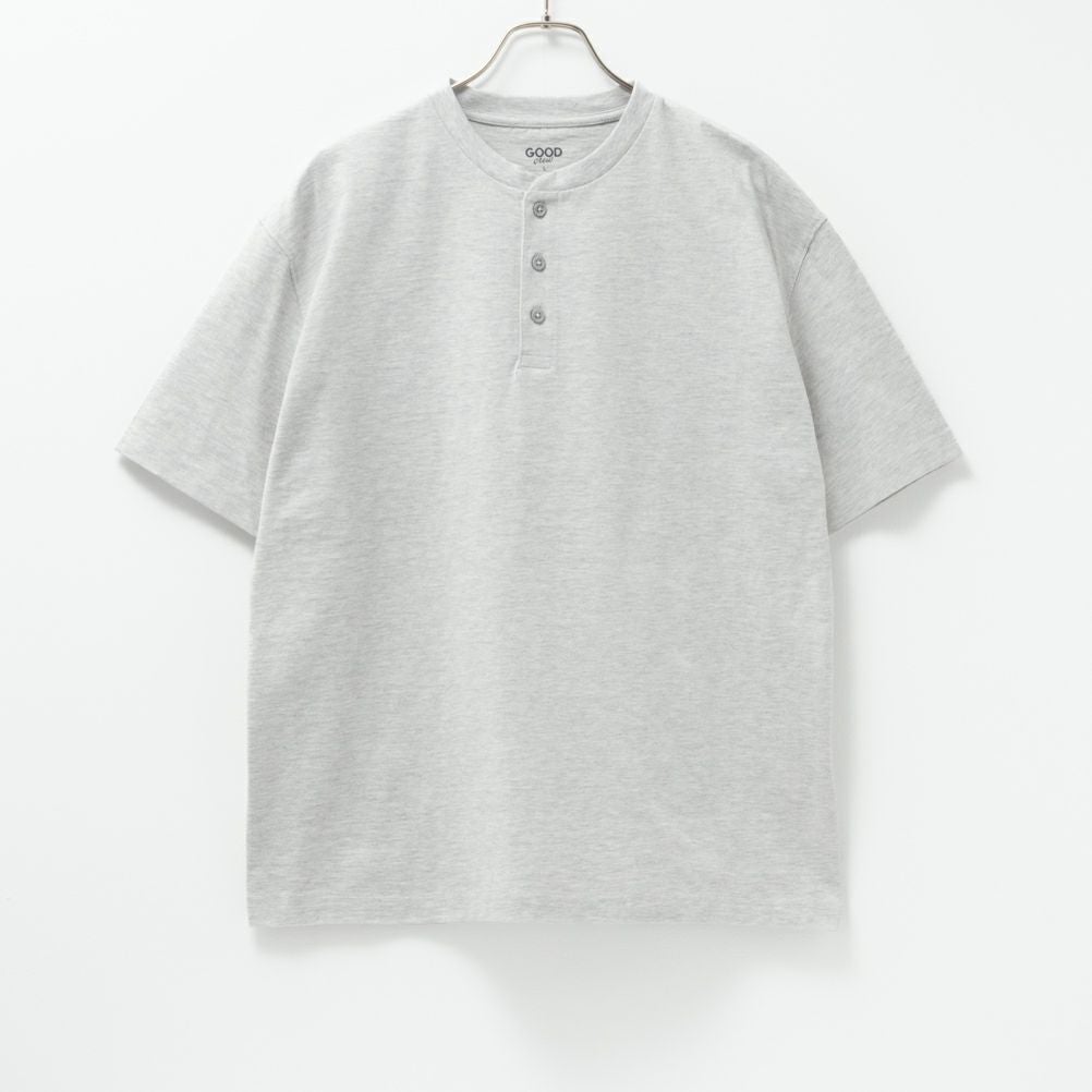 GOOD CREW USコットンヘンリーネック半袖Tシャツ メンズ